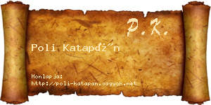 Poli Katapán névjegykártya